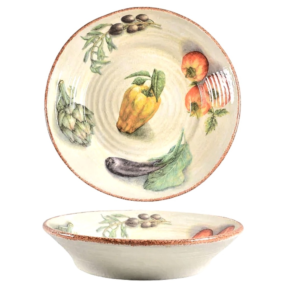 Williams Sonoma Jardin Potager Large Bowl ~ Serving Bowl ~Pasta Vegetables Salad